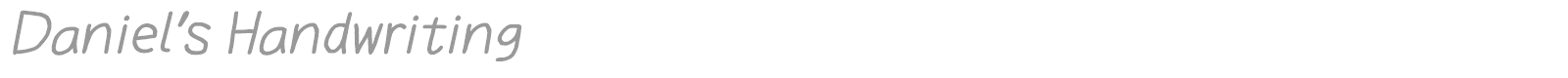 Daniel's Handwriting font preview